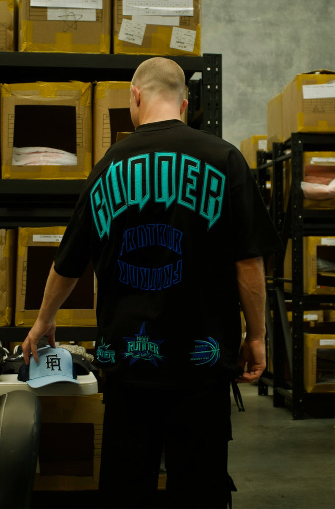 FRNTRNR Academy Tee - Black Aqua