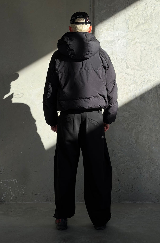 FR Hooded Puffer Jacket Black