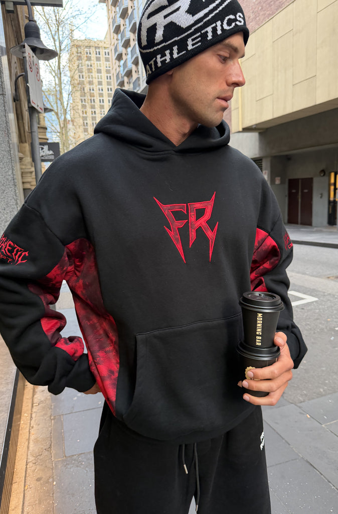 No Mercy Hoodie Black Scarlet