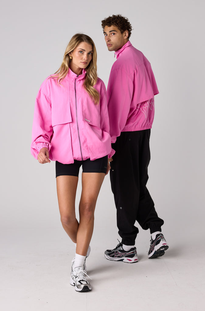 Fracture Bomber Jacket - Bubblegum