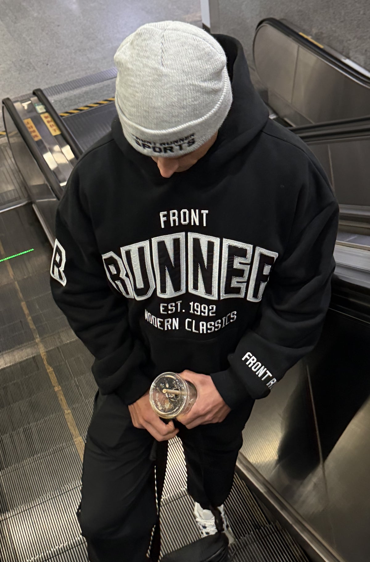 Classic Front Hoodie Black [men]