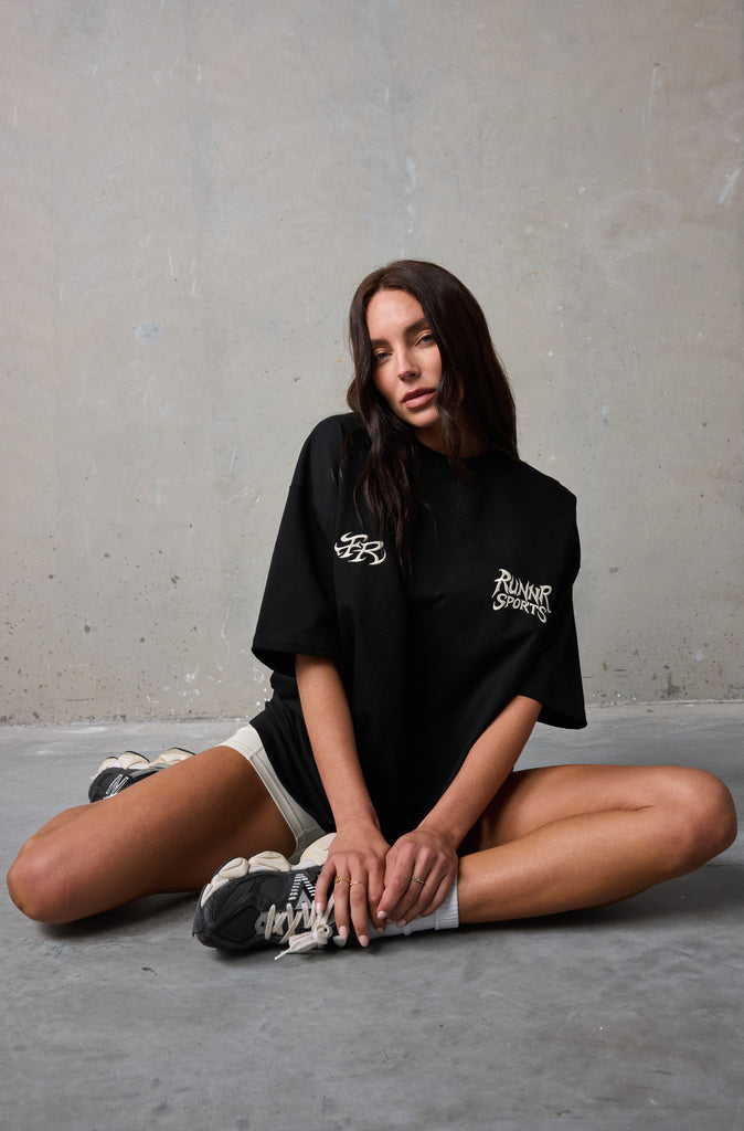 Run Riot Tee - Black Emerald
