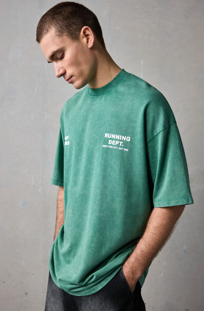 Running Dept Tee - Emerald Wash