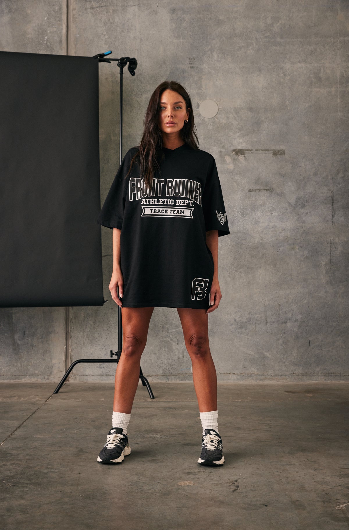 Athletic Department Tee - Black & White - Women