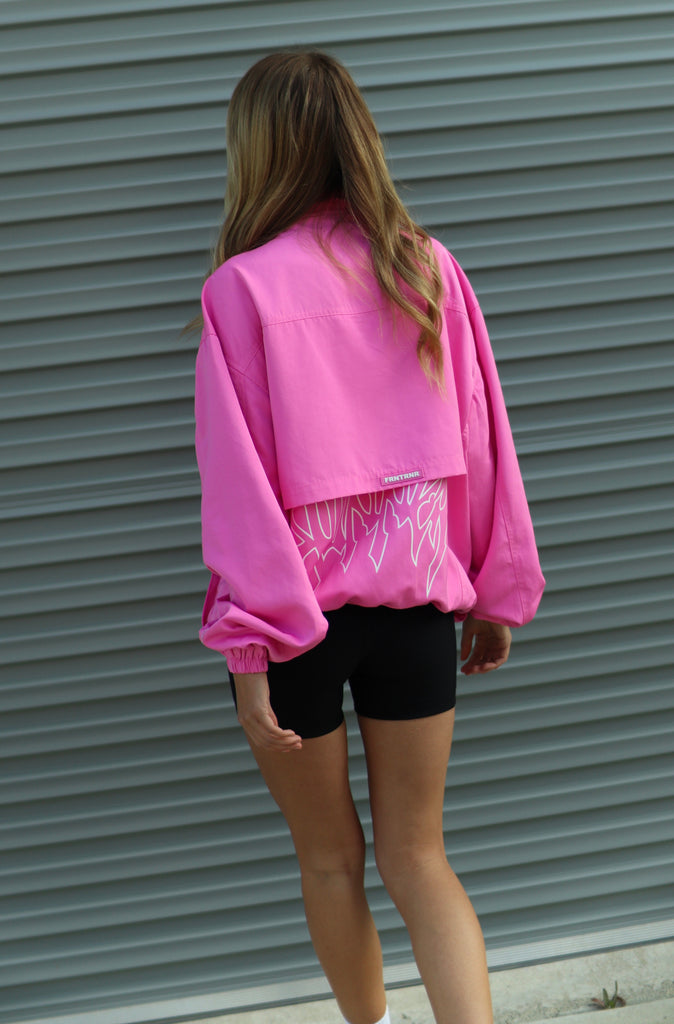 Fracture Bomber Jacket - Bubblegum
