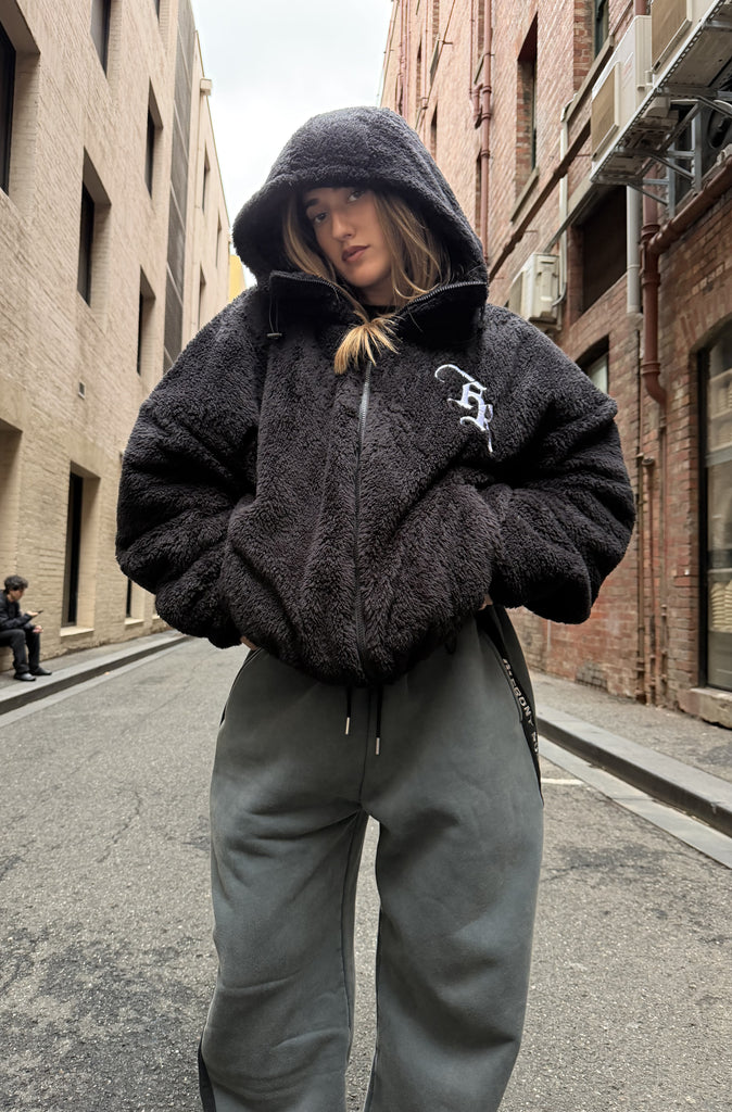 FR Hooded Sherpa Jacket Black