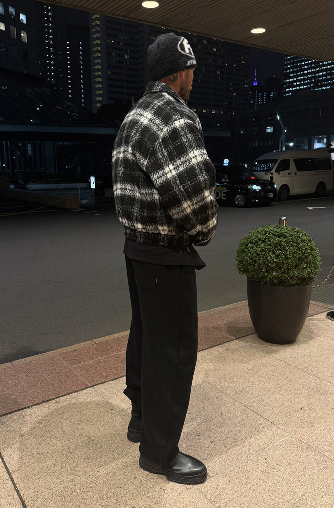 Apex Check Bomber Black White