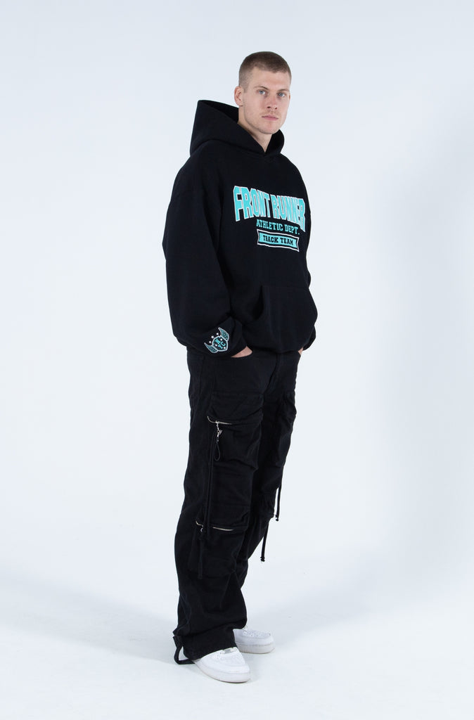 Athletic Department Hoodie - Black & Teal