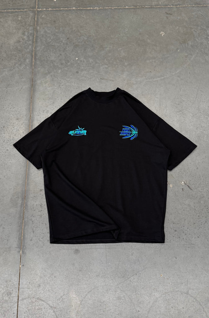 FRNTRNR Academy Tee - Black Aqua