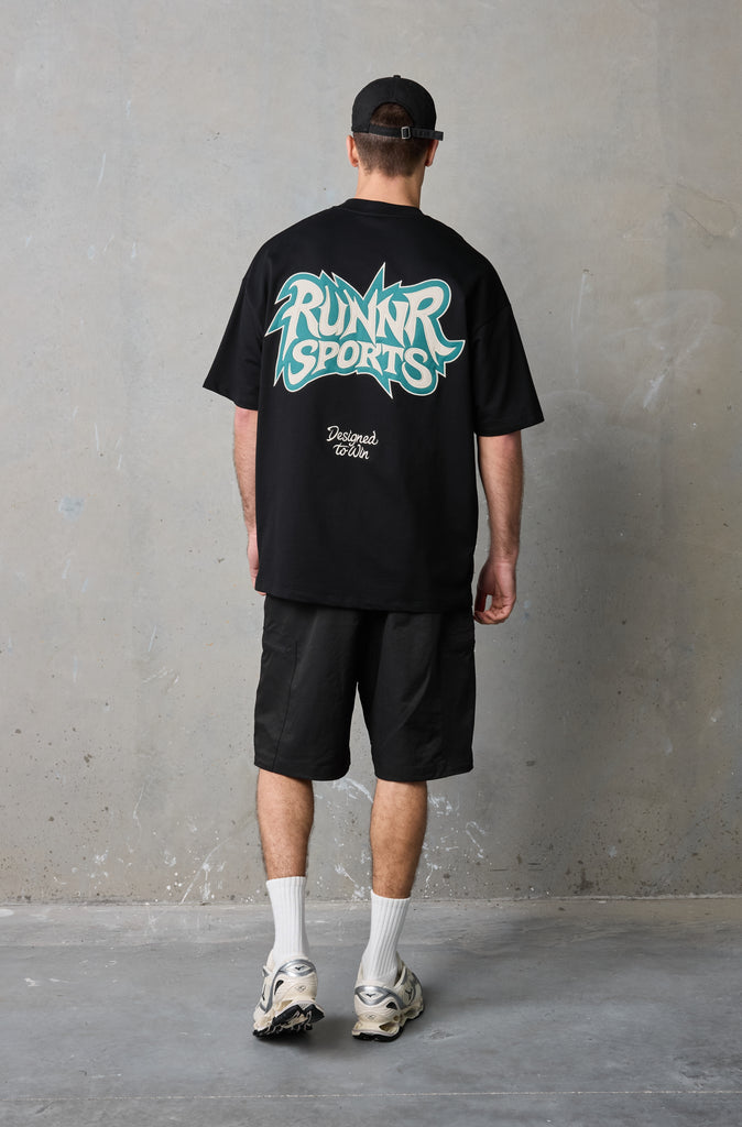Run Riot Tee - Black Emerald