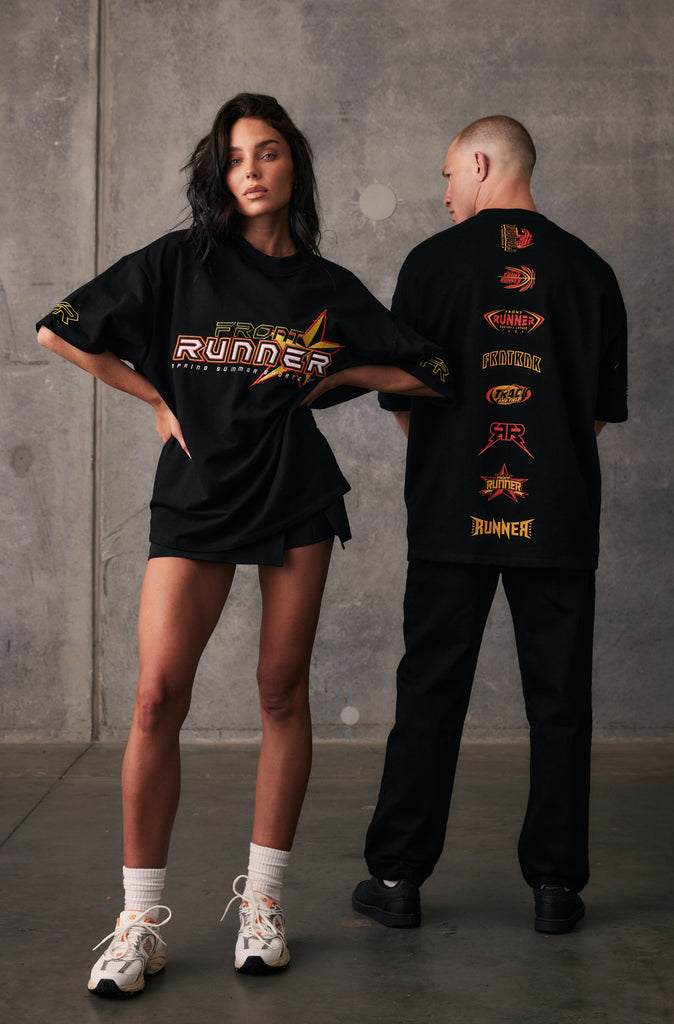 SS Runner Logo Tee - Black Fire