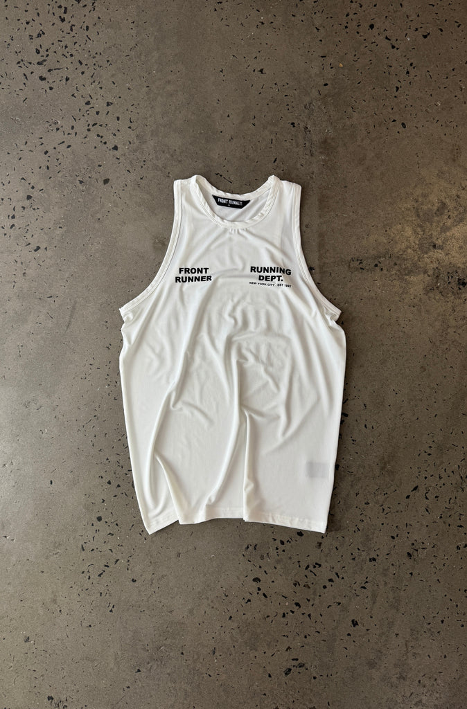 Running Dept Tech Singlet - White