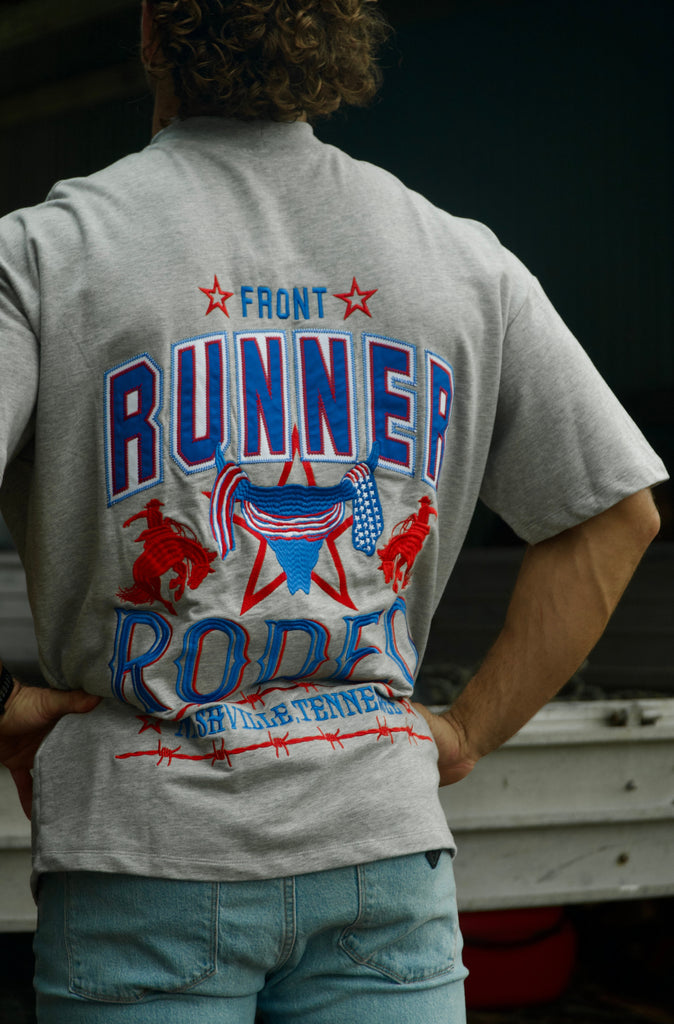 American Runner Tee - Grey Marle