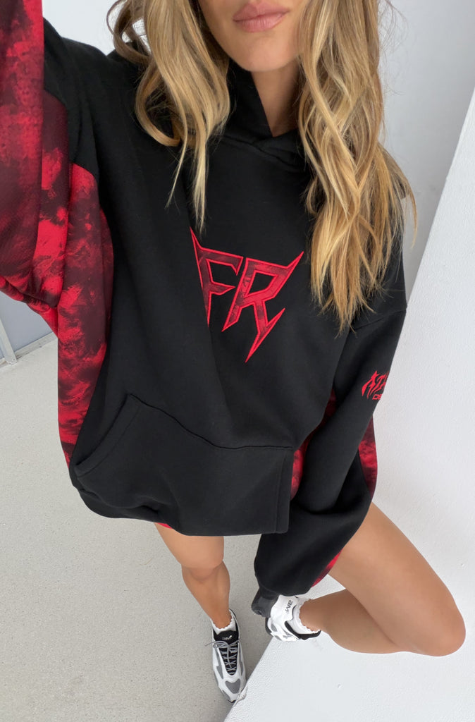 No Mercy Hoodie Black Scarlet