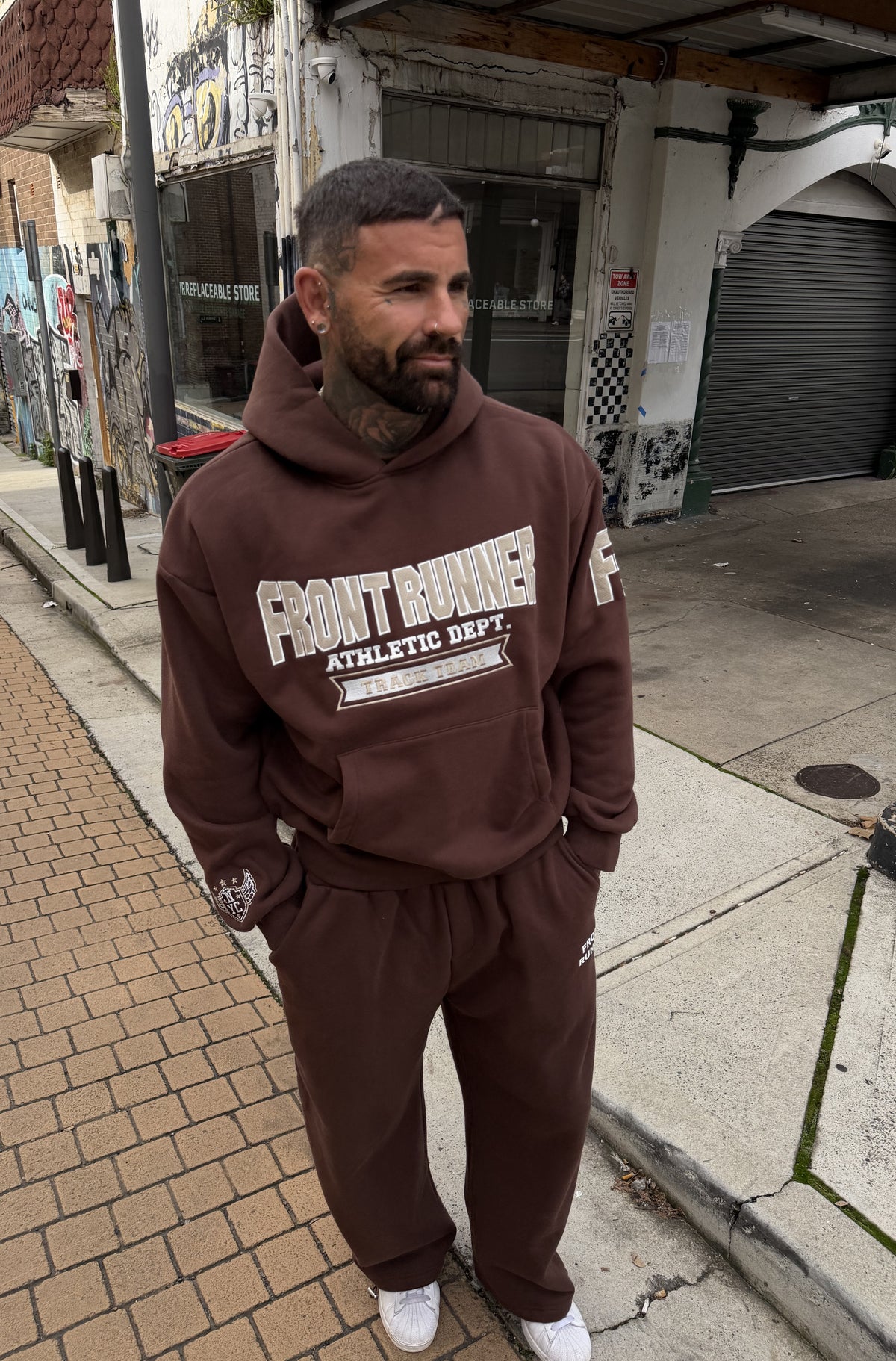 Athletic Department Hoodie Choc Malt [men]