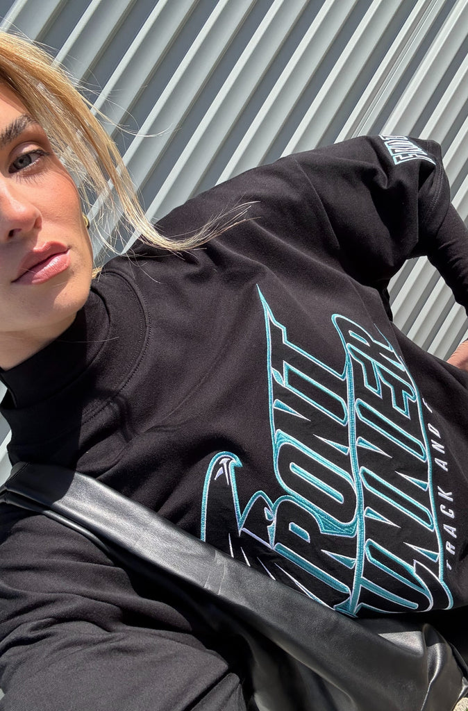 T&F Tee - Black Aqua