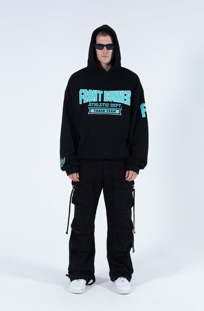 Athletic Department Hoodie - Black & Teal