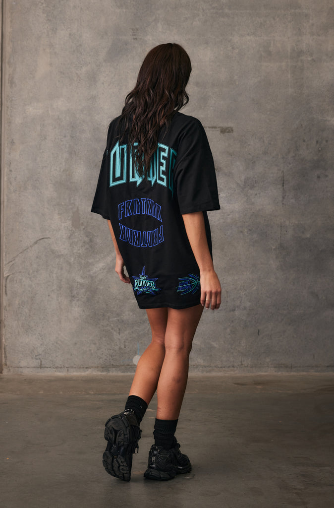 FRNTRNR Academy Tee - Black Aqua