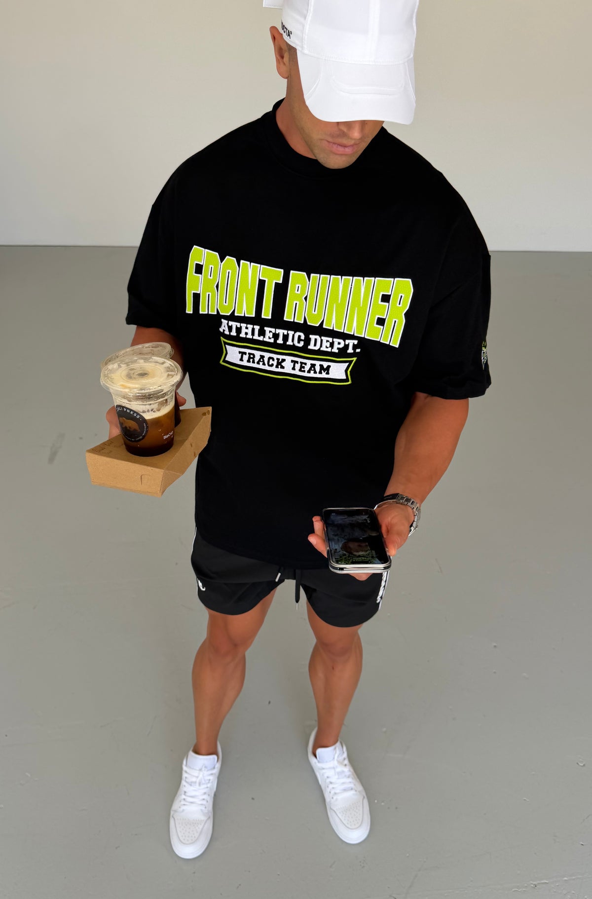 Athletic Department Tee - Black/Lime