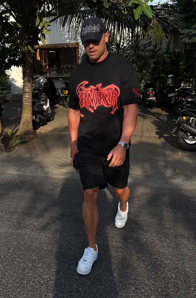 On Fire Tee - Black Fire