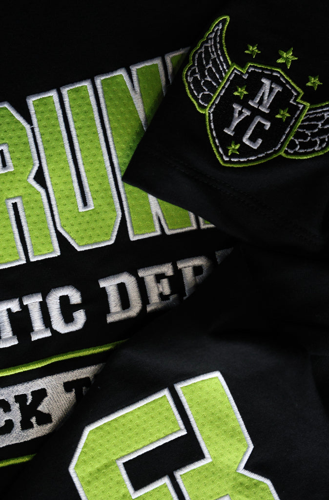 Athletic Department Tee - Black/Lime