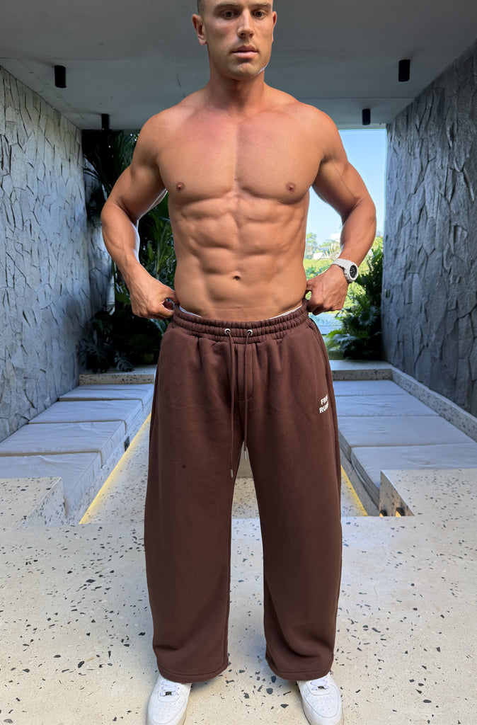 Running Dept. Barrel Leg Trackpant Chocolate