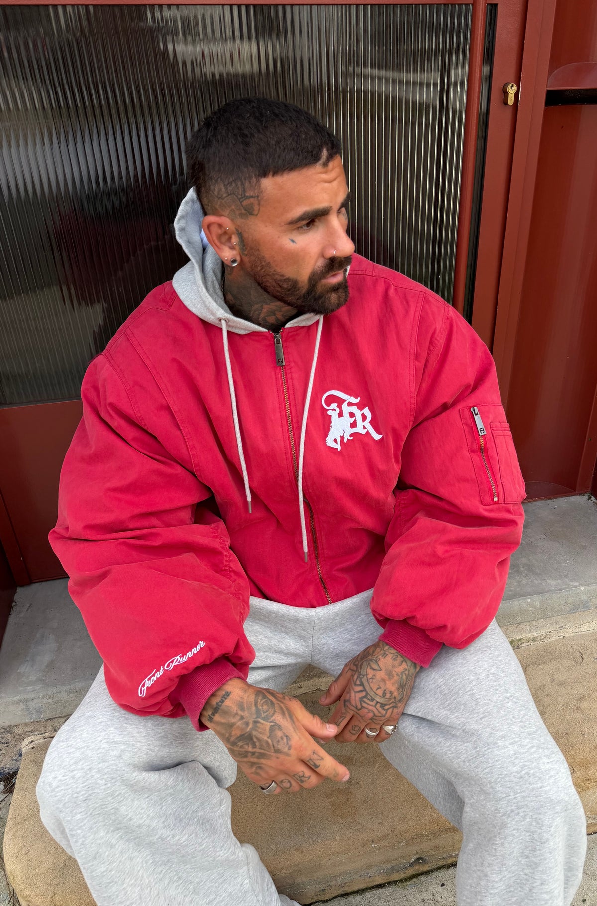 FR Goods Hooded Canvas Jacket Vintage Cherry [men]