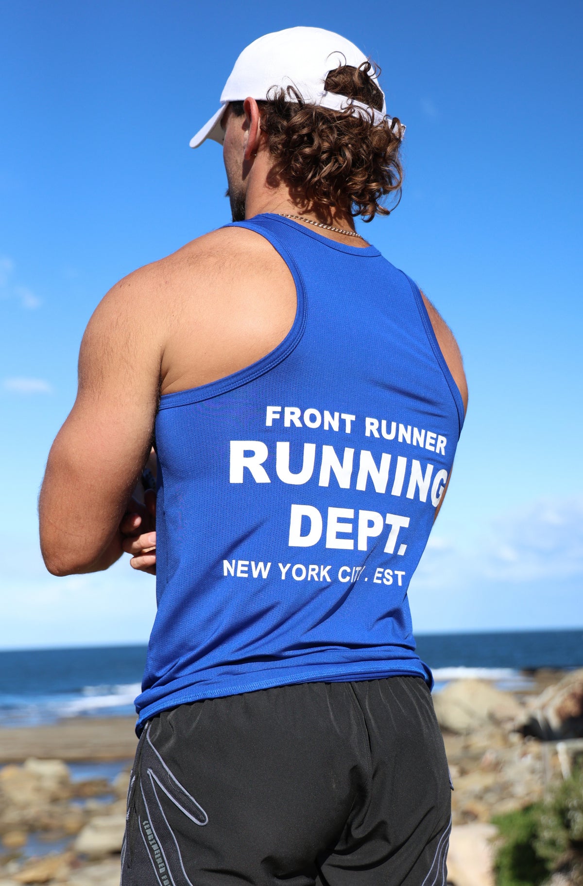 Running Dept Tech Singlet - Cobalt - Men