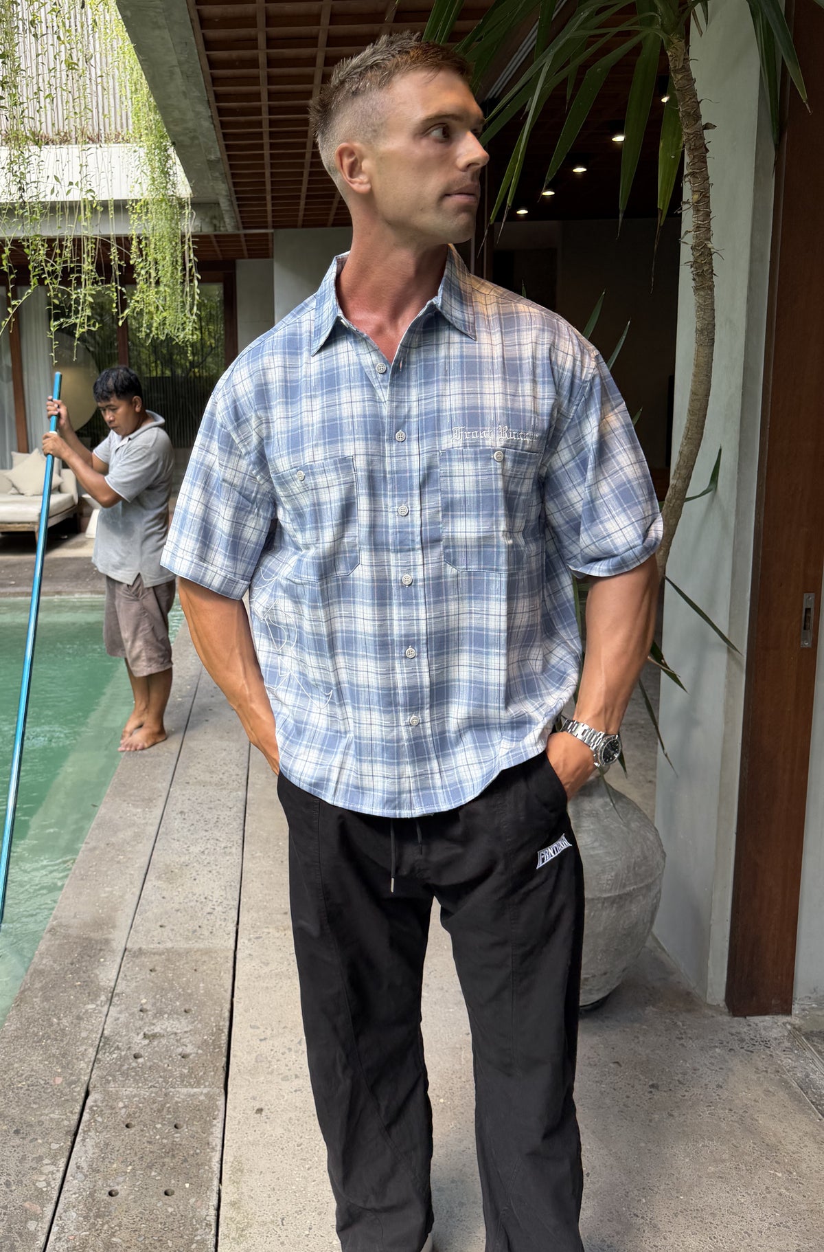 FR S/S Shirt Blue Check [men]