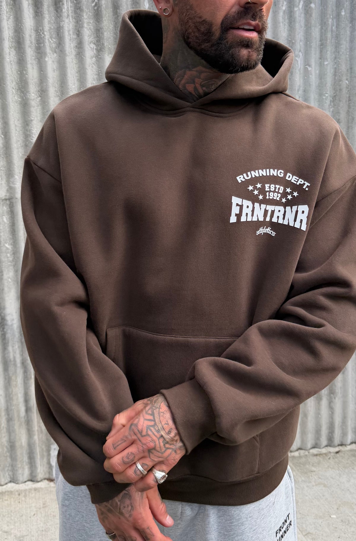 FRNTRNR ESTD Hoodie Mocha [men]