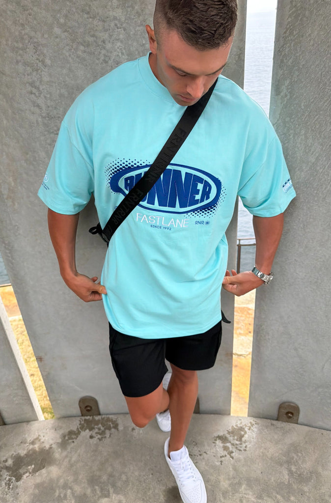 Fast Lane Tee - Ice Blue