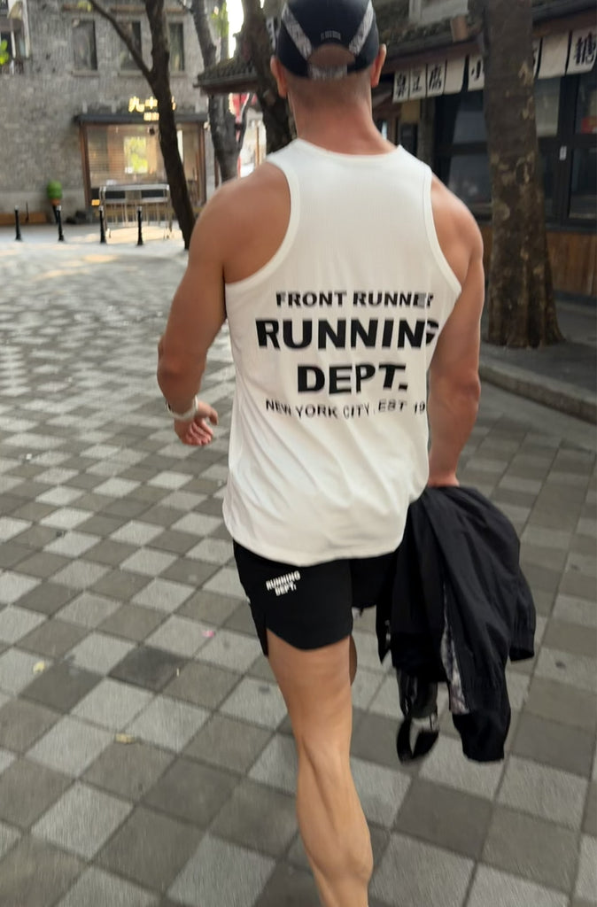 Running Dept Tech Singlet White
