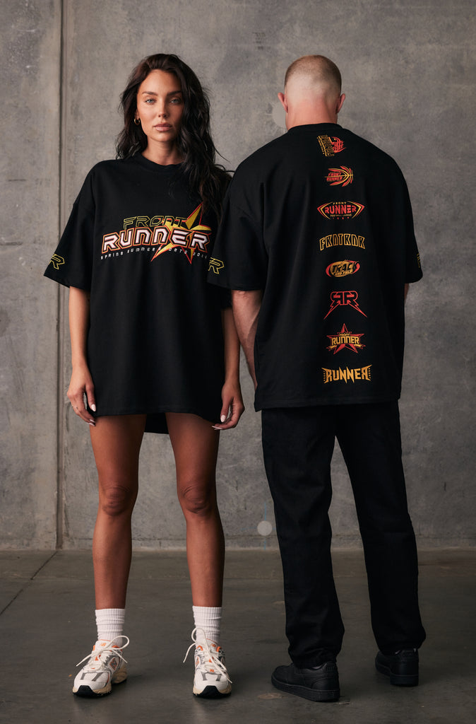 SS Runner Logo Tee - Black Fire