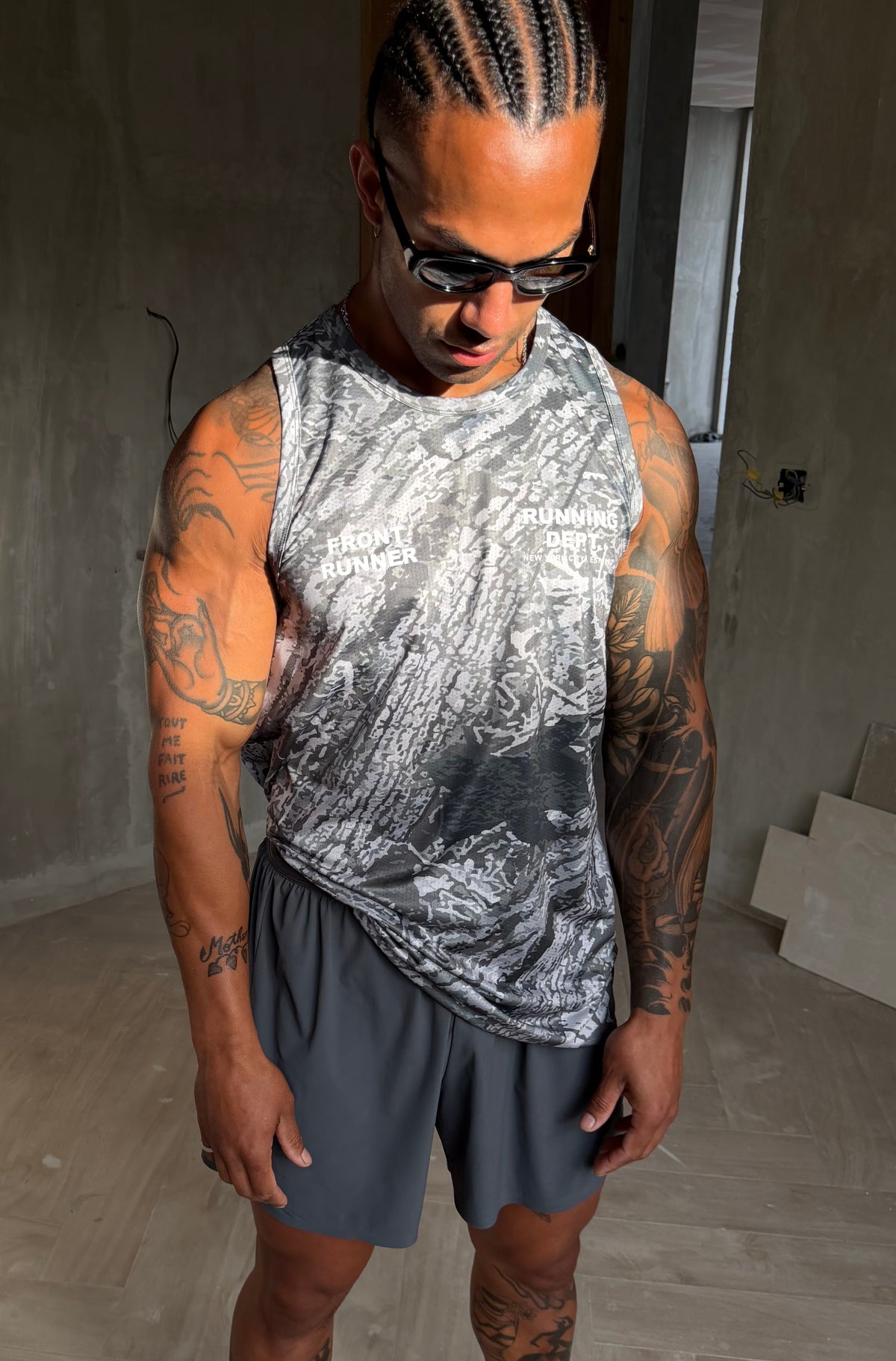 Running Dept Tech Singlet - Camo - Men