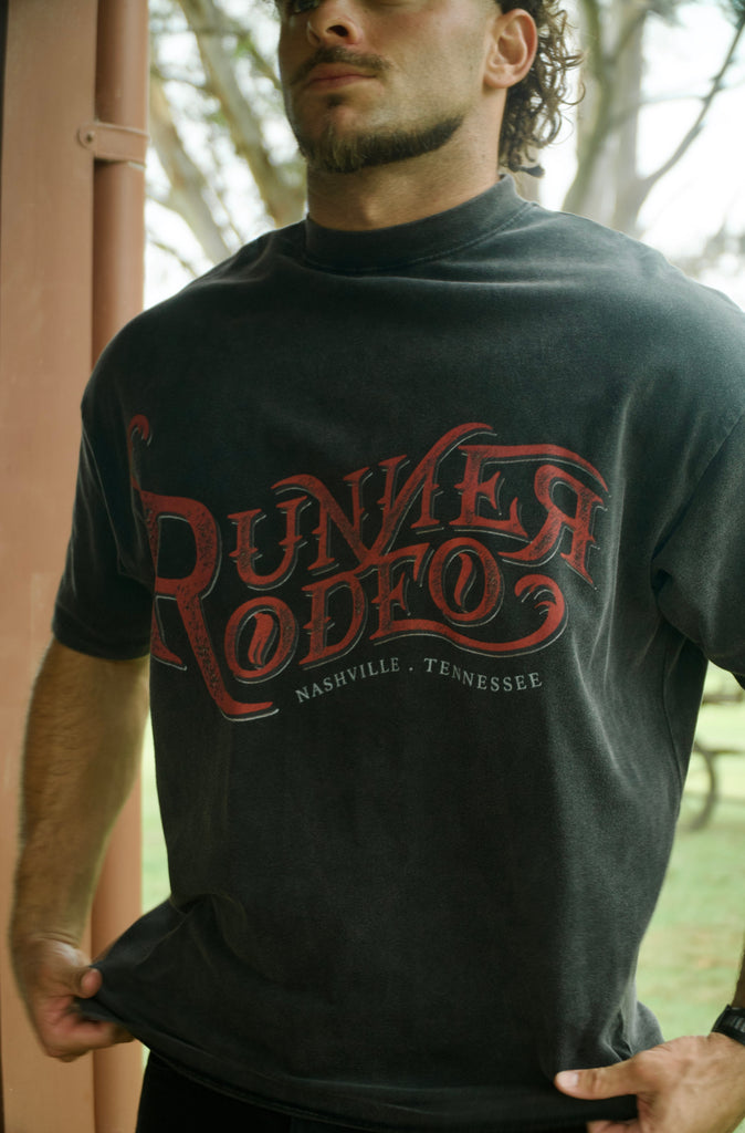 Rodeo Tee Washed Black [men]