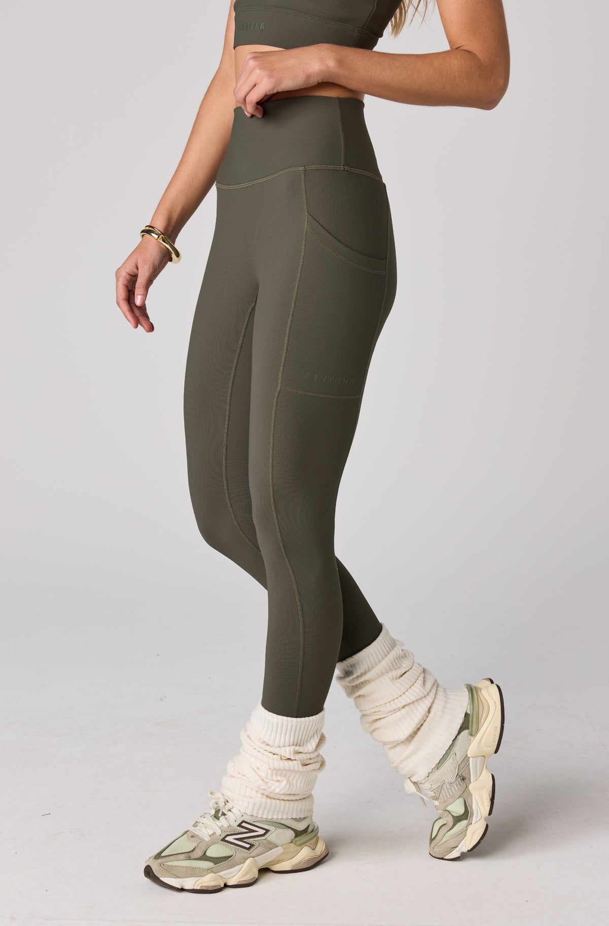 FRNTRNR Leggings - Khaki - Hover