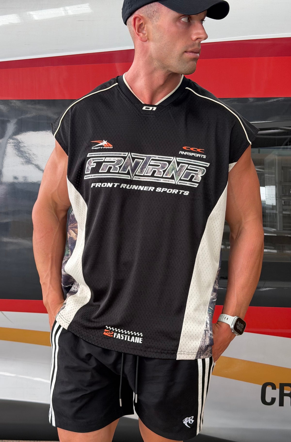 Gridlock Sleeveless Jersey Black Camo [men]