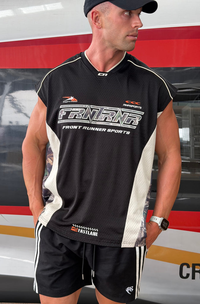 Gridlock Sleeveless Jersey Black Camo