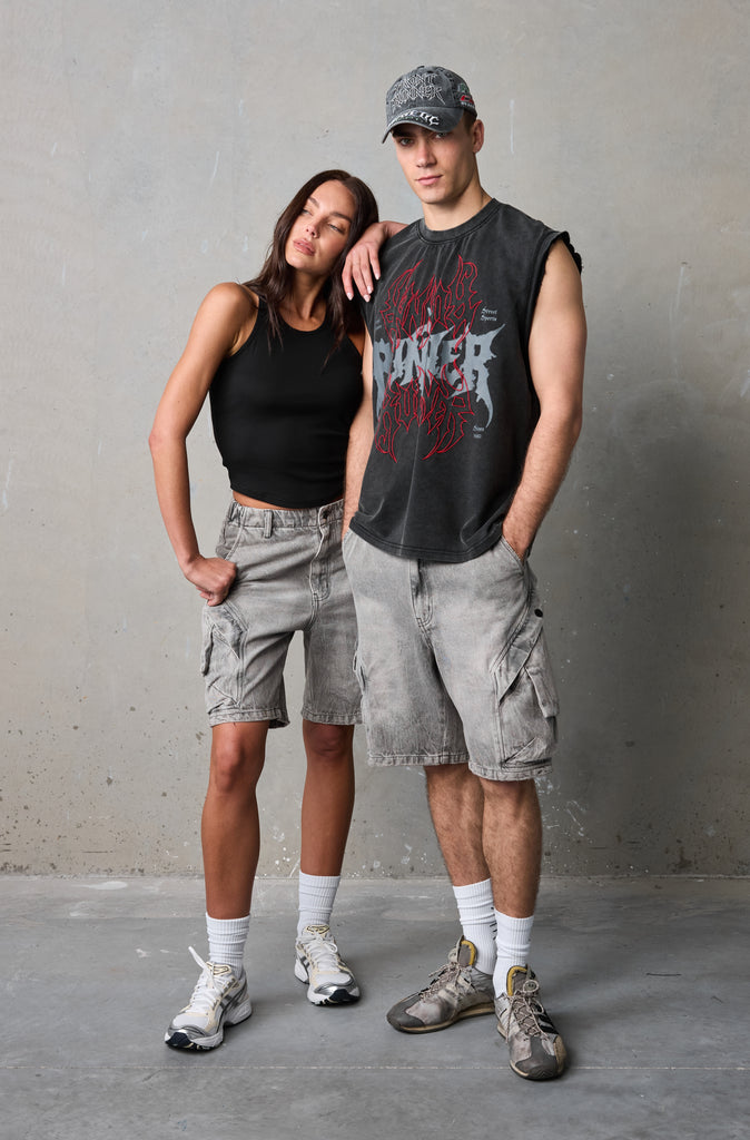 Legacy Pocket Short - Washed Grey