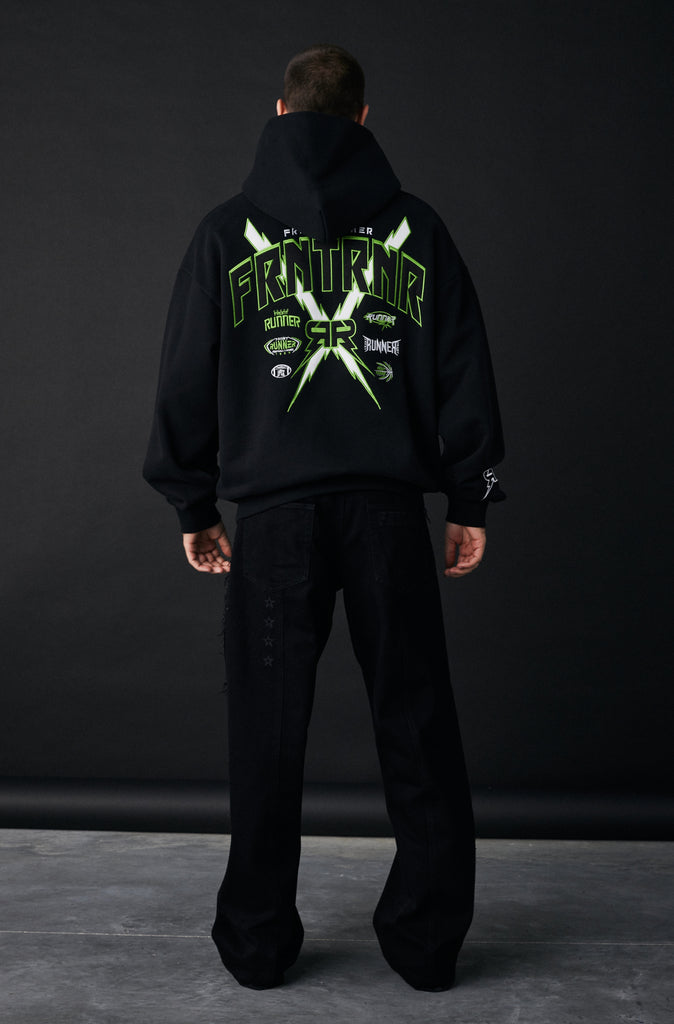 FRNTRNR Bolt Hoodie Black Lime [men]