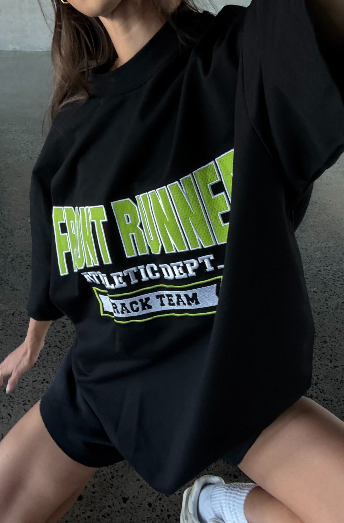 Athletic Department Tee - Black/Lime - Women