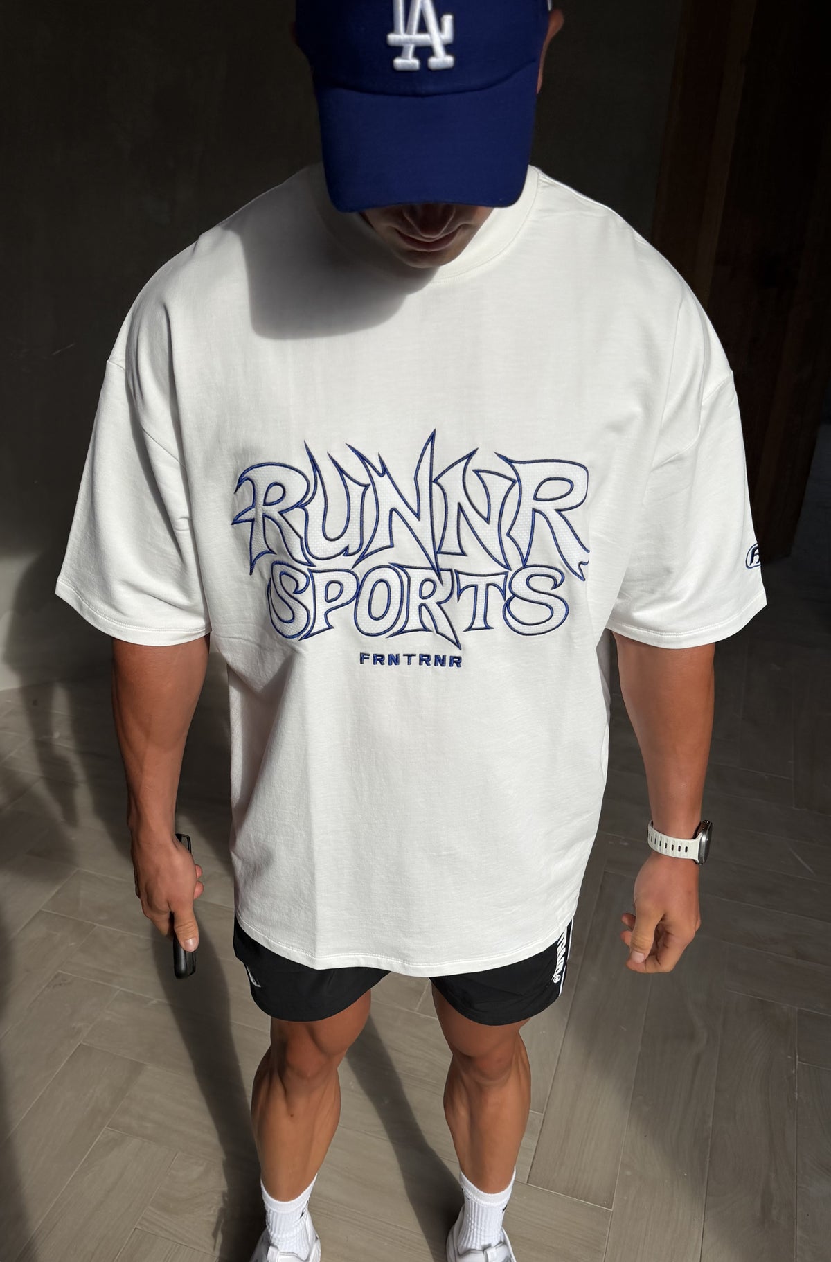 Runner Sports Tee - White Cobalt - Men