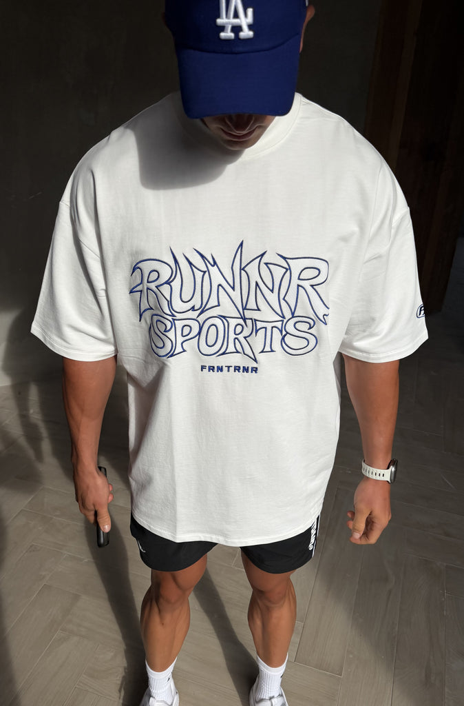 Runner Sports Tee White Cobalt [men]