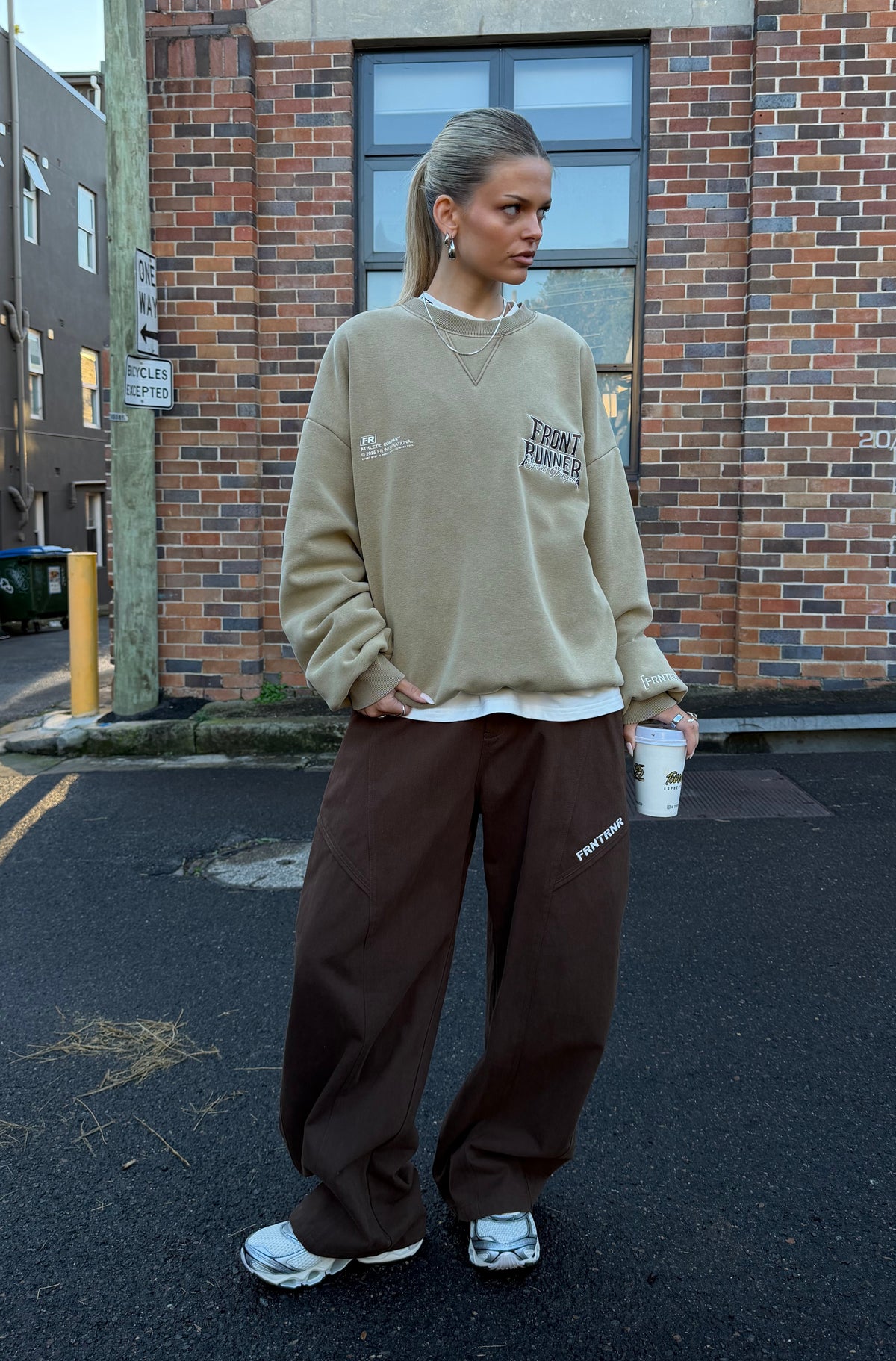 Collusion Crewneck Washed Tan [women]
