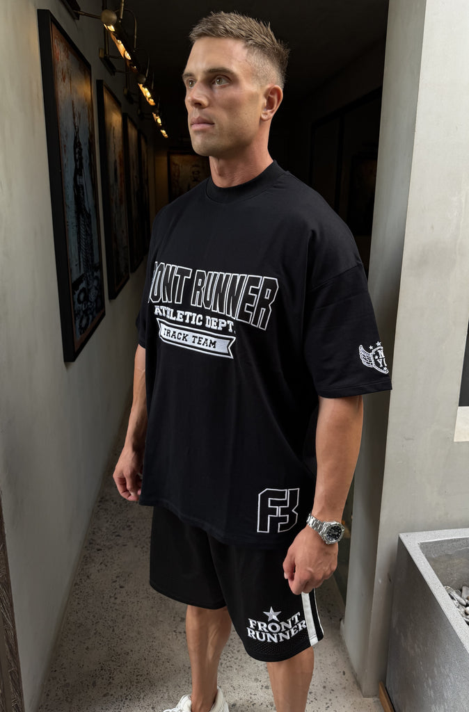 Athletic Department Tee Black & White