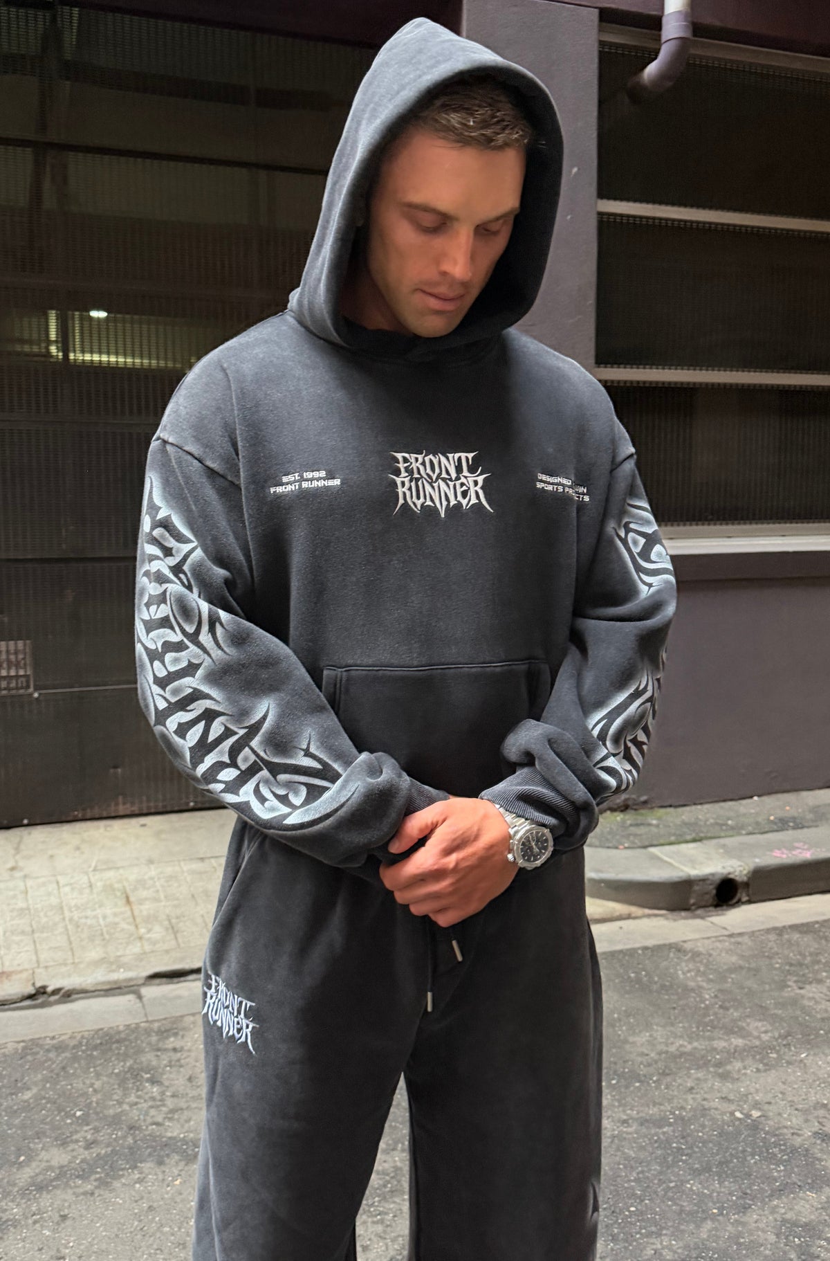 Ashline Hoodie Washed Black [men]
