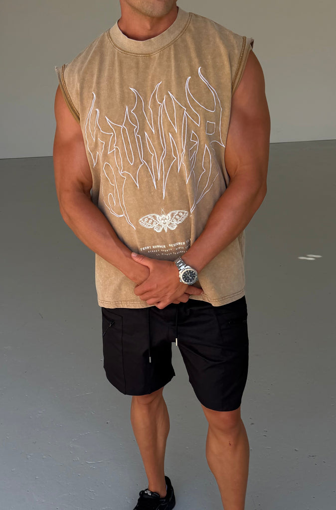 Fluttercode Tank - Washed Tan