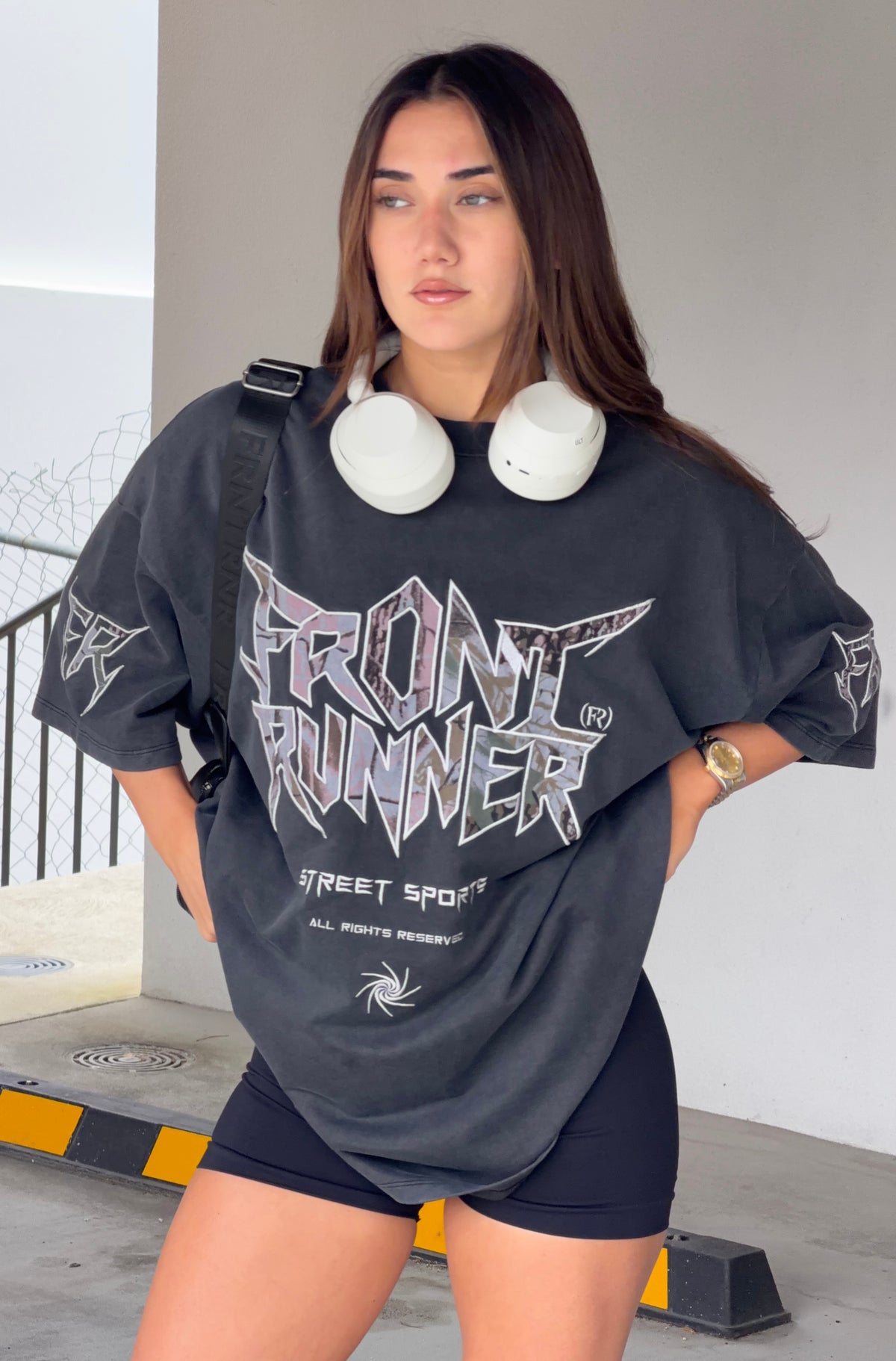 No Mercy Tee Washed Black Camo [women]