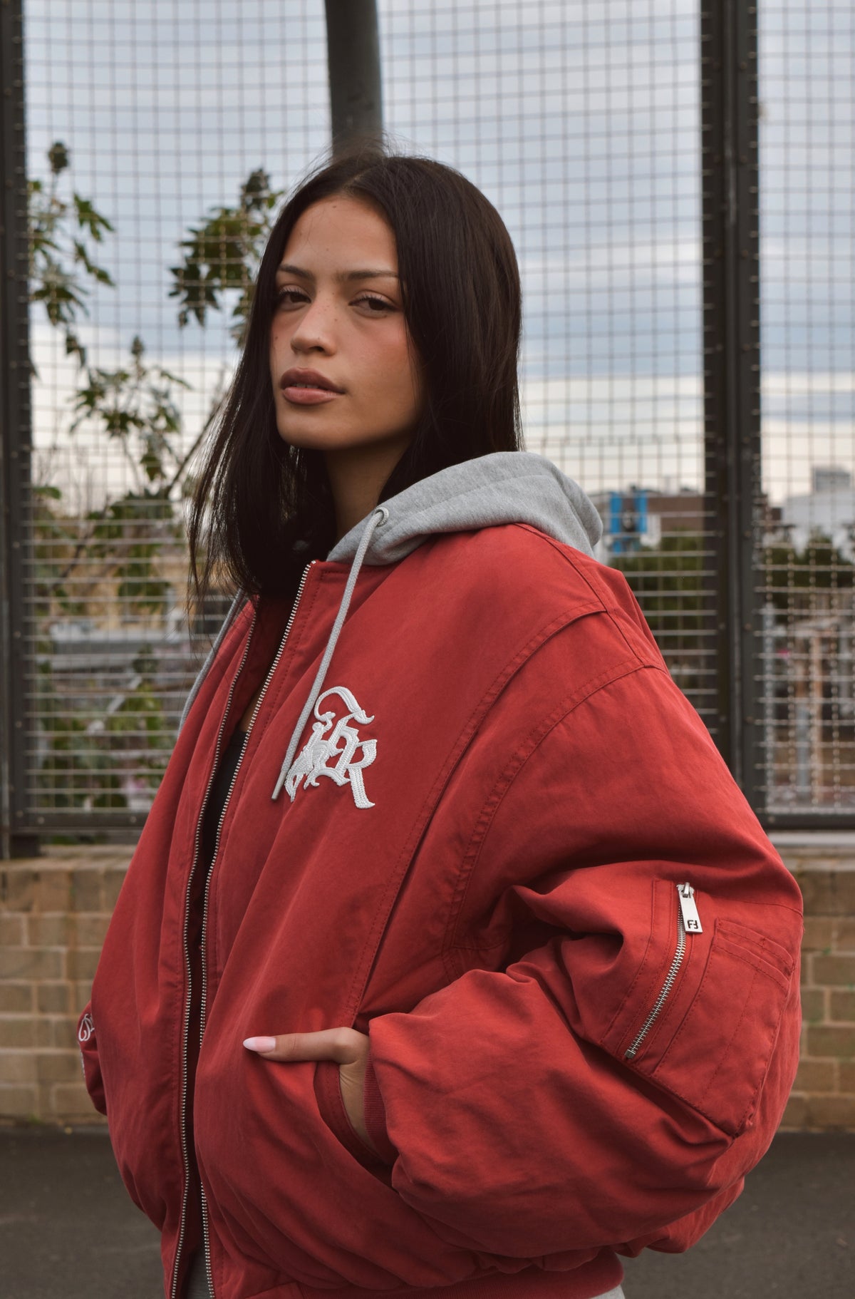 FR Goods Hooded Canvas Jacket Vintage Cherry [women]