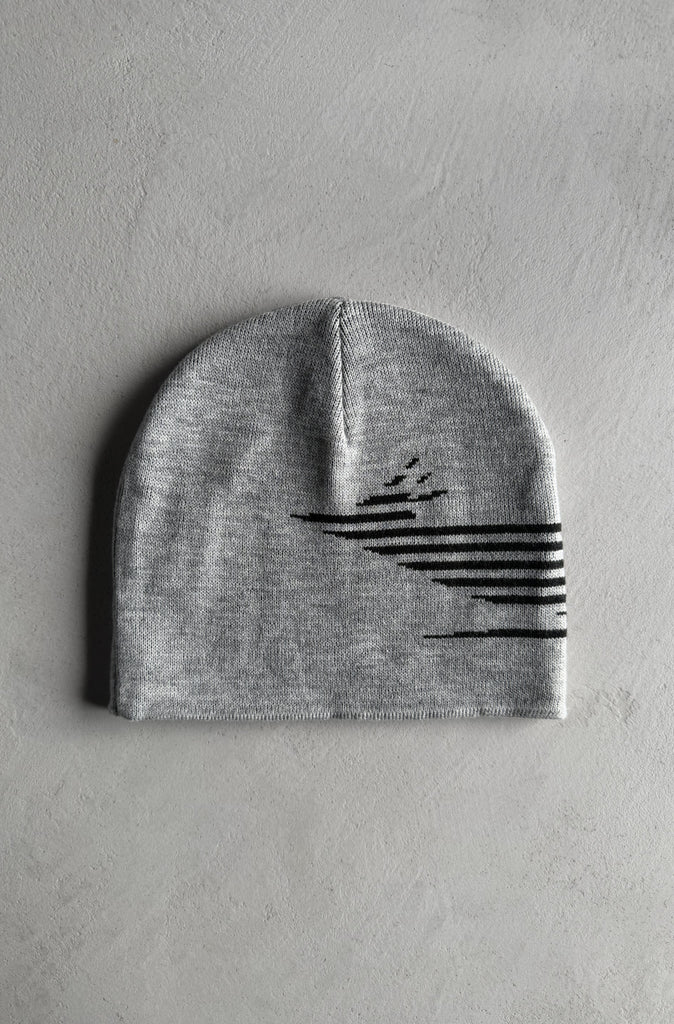 Road Runner Skull Beanie Grey Marle